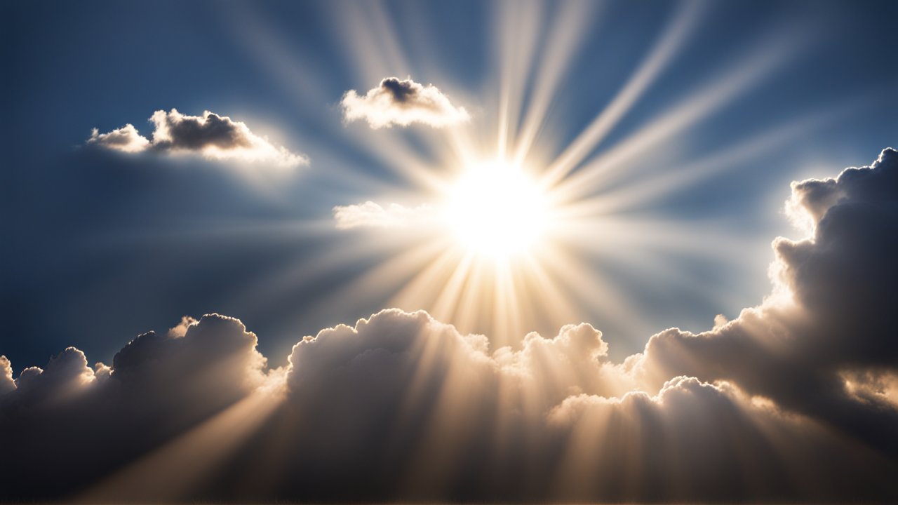 Radiant Sunlight Breaking Through Clouds