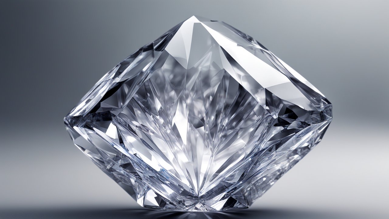 Realistic Futuristic Crystal with Sharp Facets