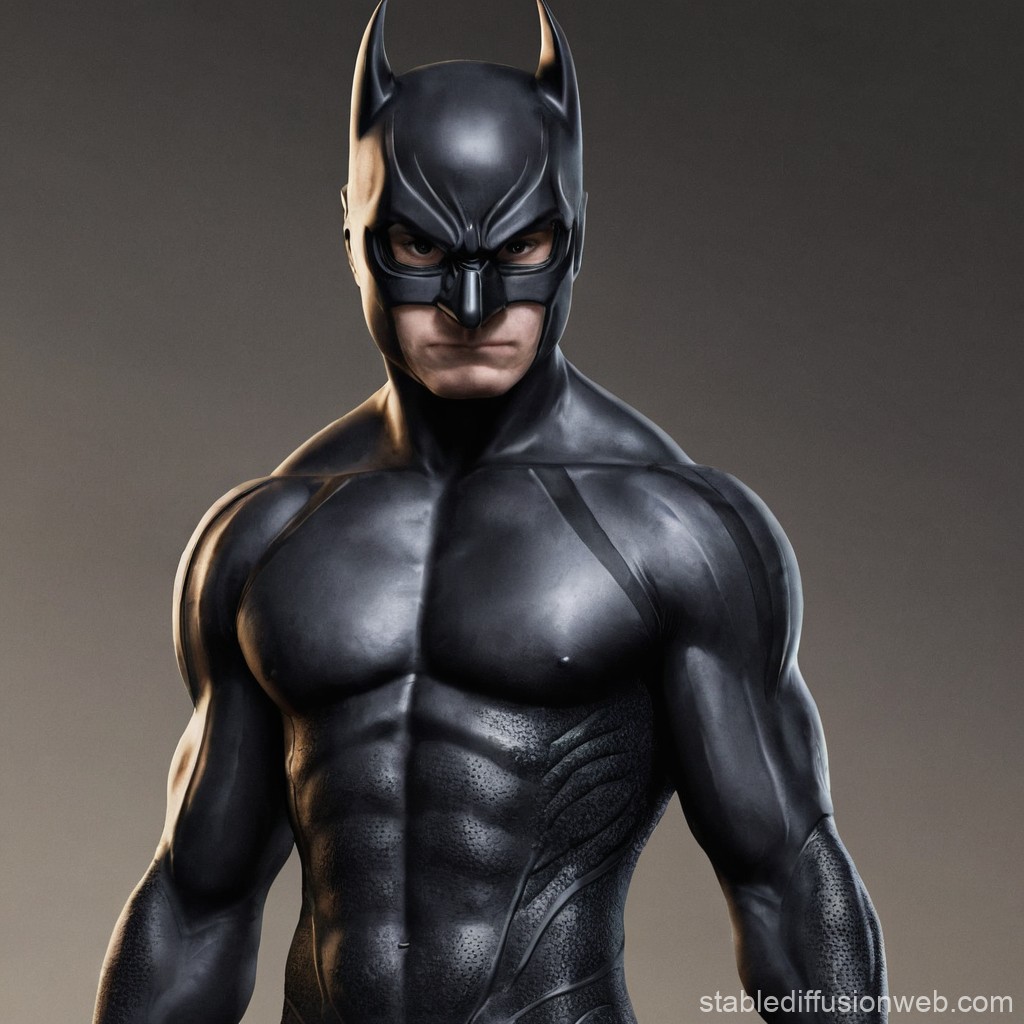 Realistic Muscular Batman Portrait