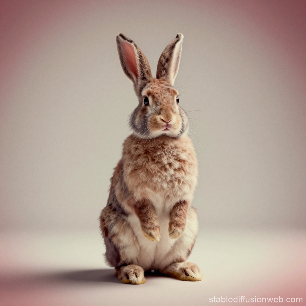 Realistic Portrait of a Rabbit with Surreal Luxury Vibe