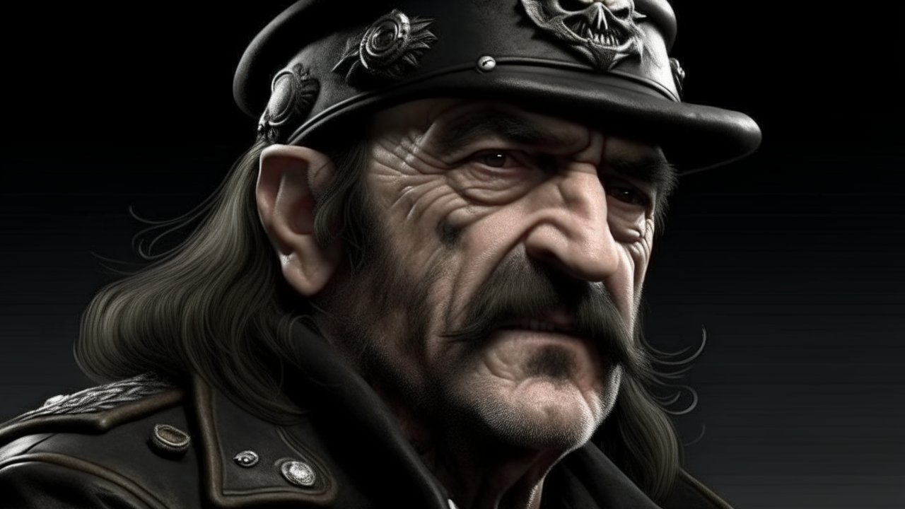 Realistic Portrait of a Rugged Man in Military Hat