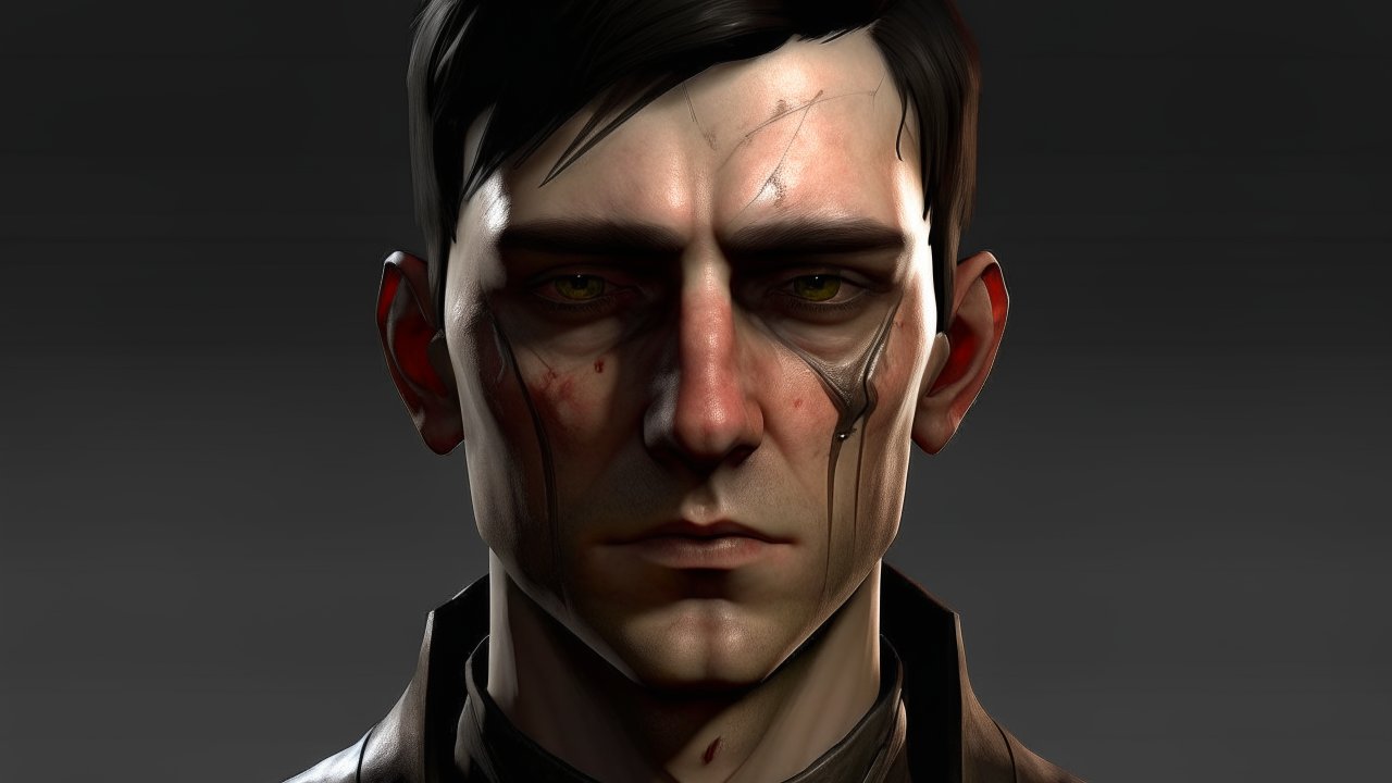 Realistic Portrait of a Scarred Male Character