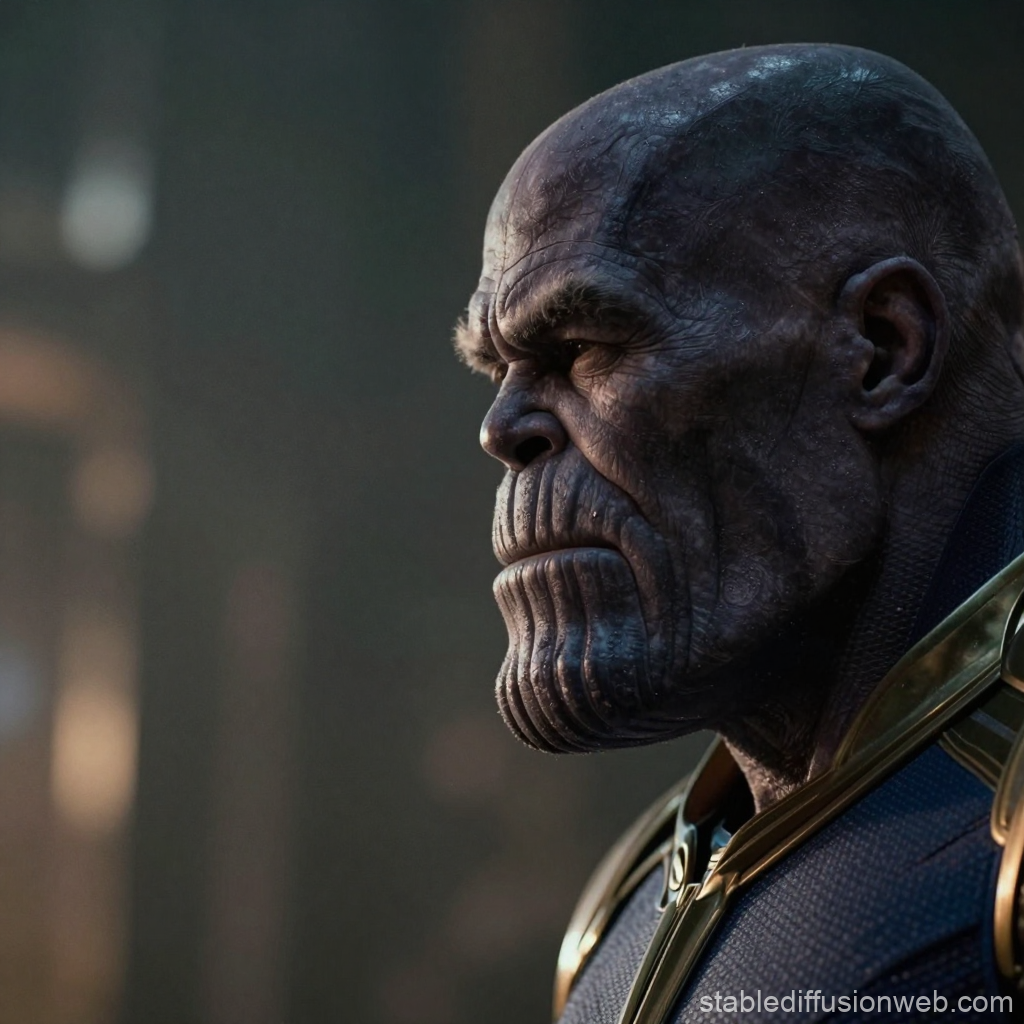 Realistic Profile Portrait of a Powerful Alien Warrior