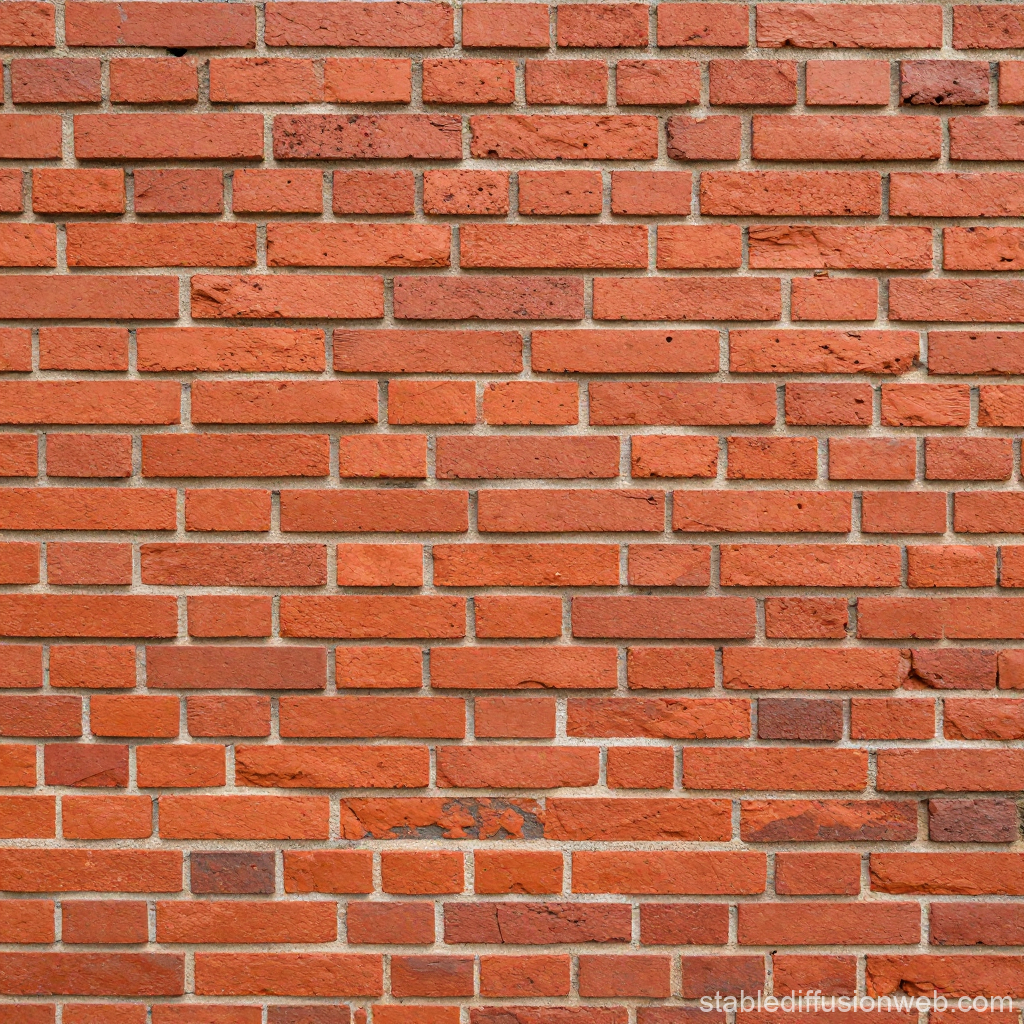 Red Brick Wall Texture Close-Up