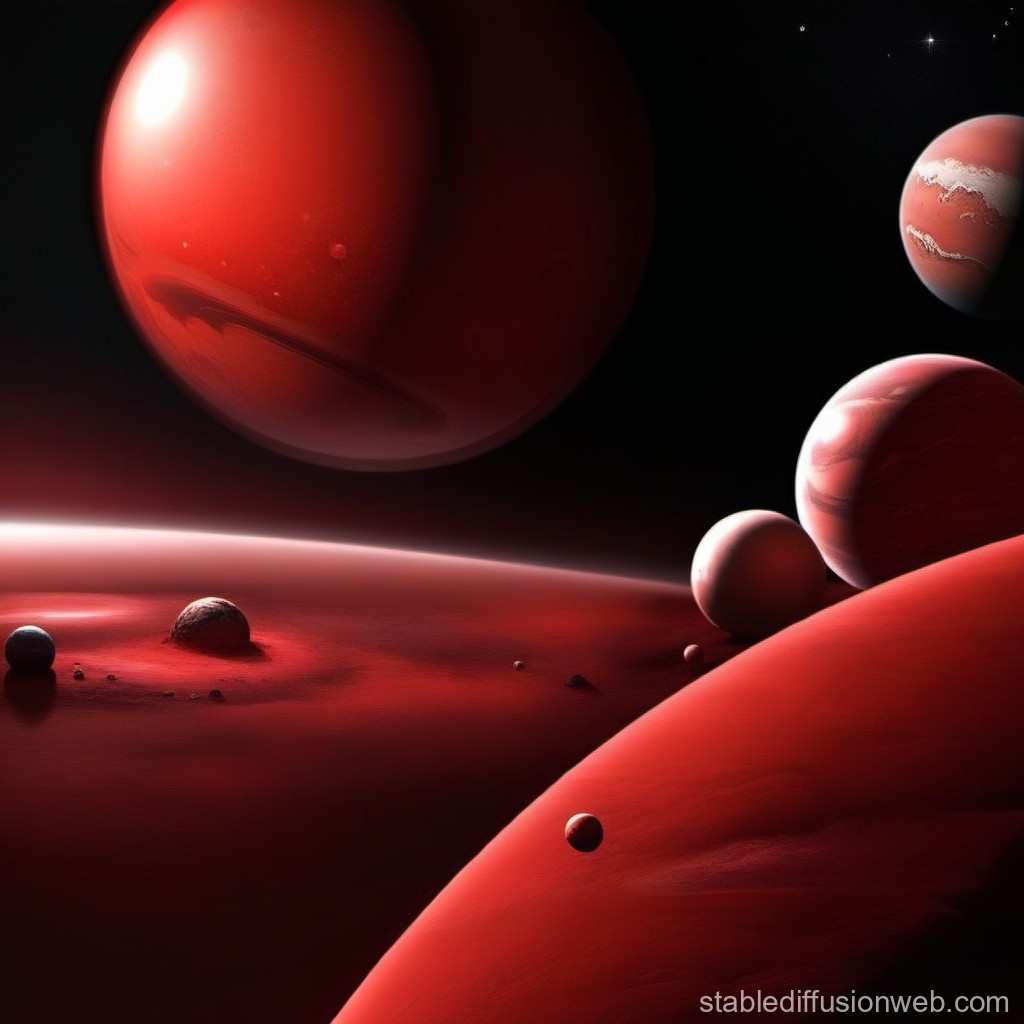 Red Planets in a Distant Galaxy
