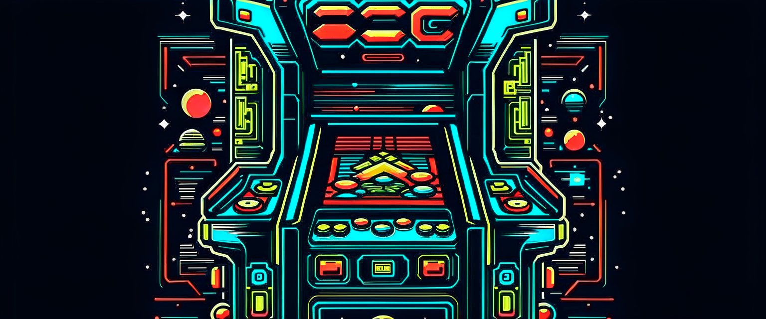 Retro Arcade Machine Neon Illustration