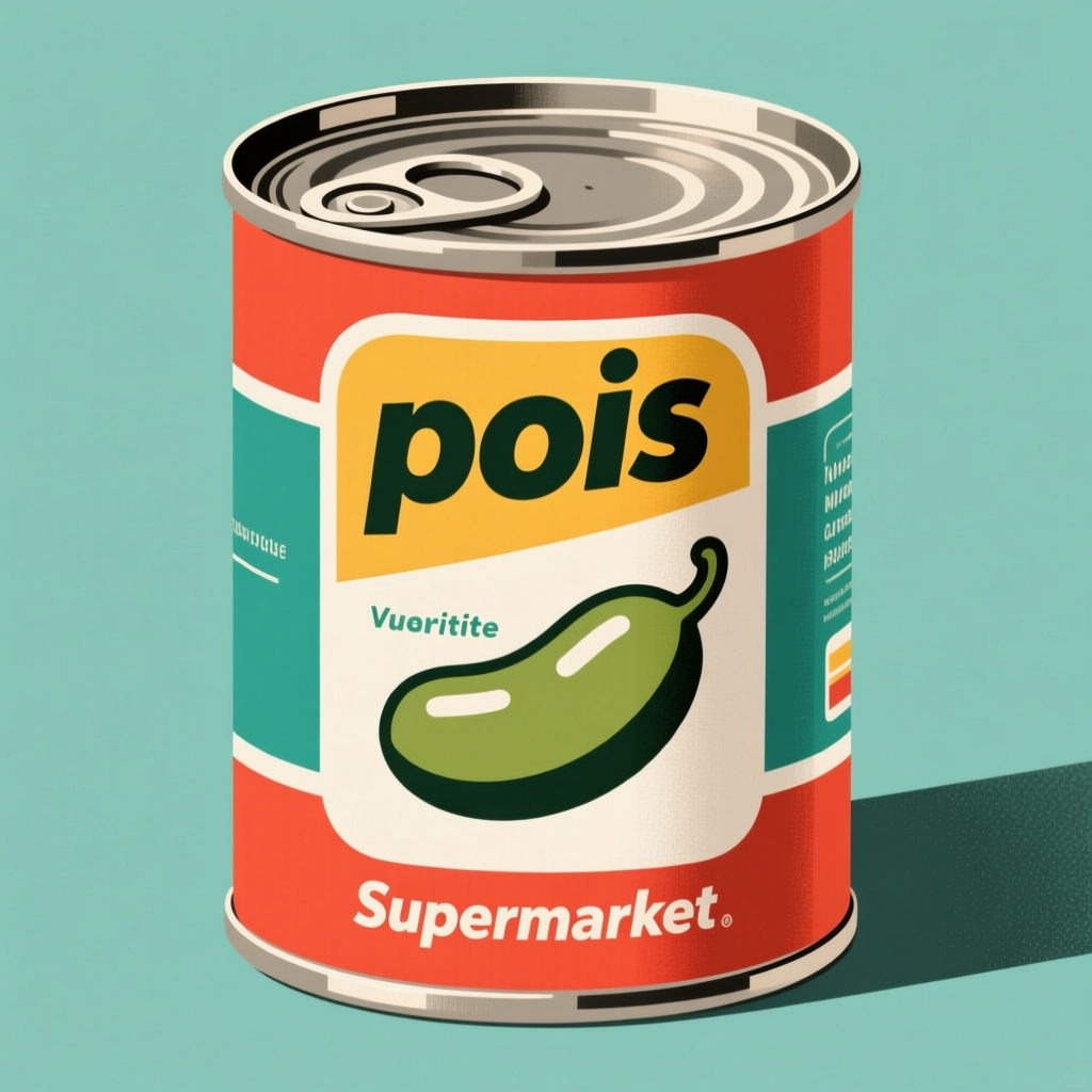 Retro Minimalist Canned Pea Design
