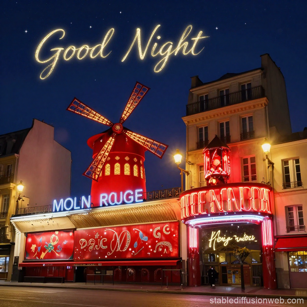 Romantic Night at the Iconic Moulin Rouge in Paris