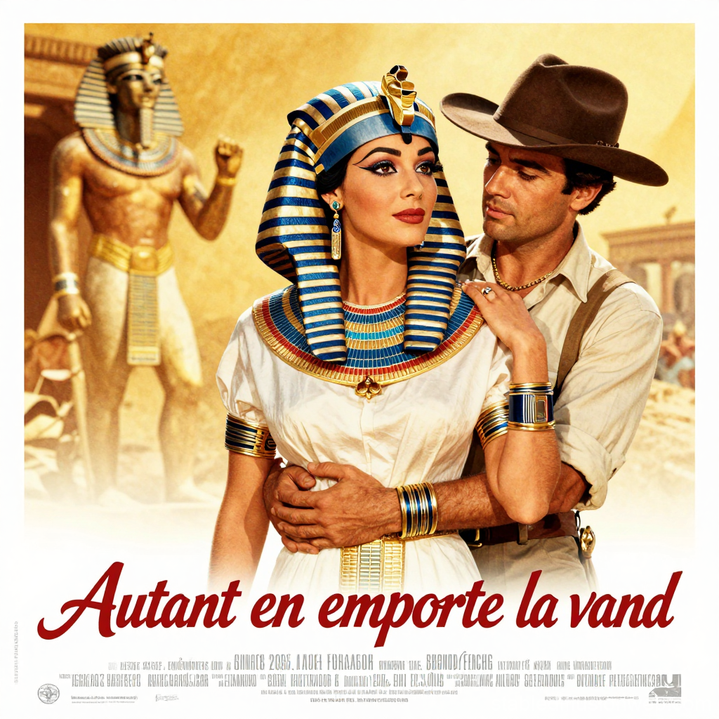 Romantic Scene with Egyptian Queen and Adventurer