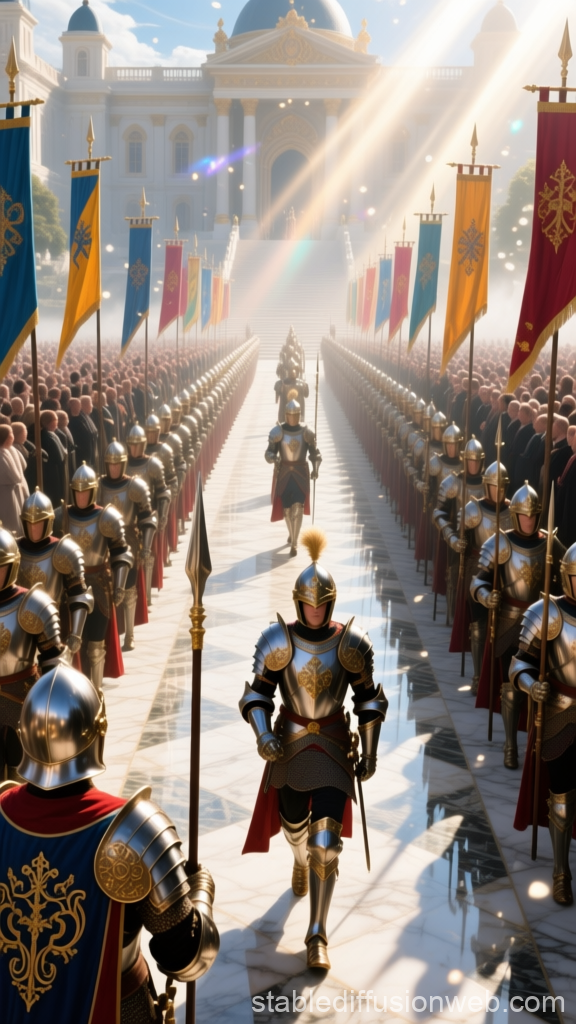 Royal Honor Guard Parade in Front of Grand Palace