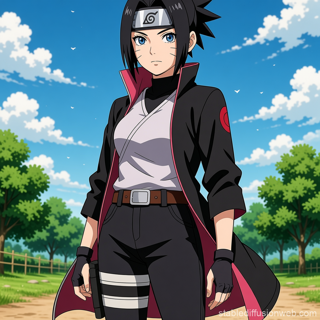 Sarada Uchiha from Boruto in Outdoor Setting