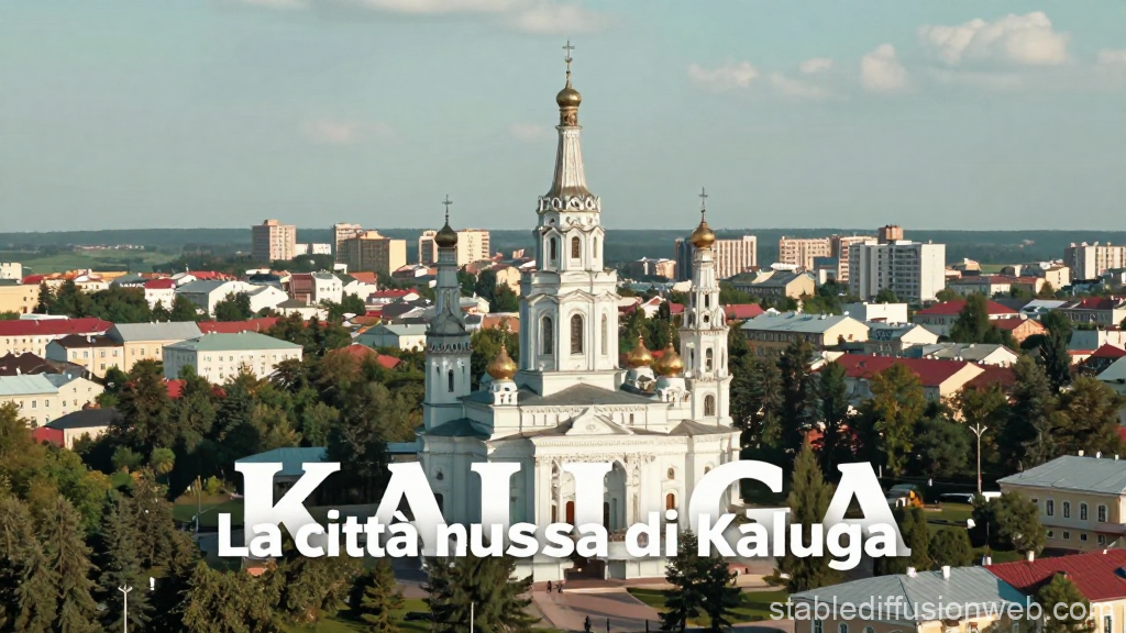 Scenic View of Kaluga City with Historic Church
