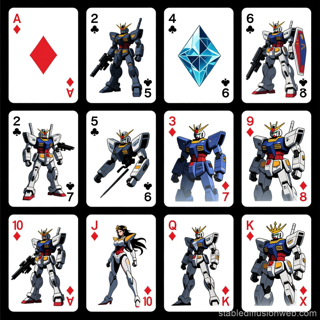 Sci-Fi Mech and Character Themed Poker Cards