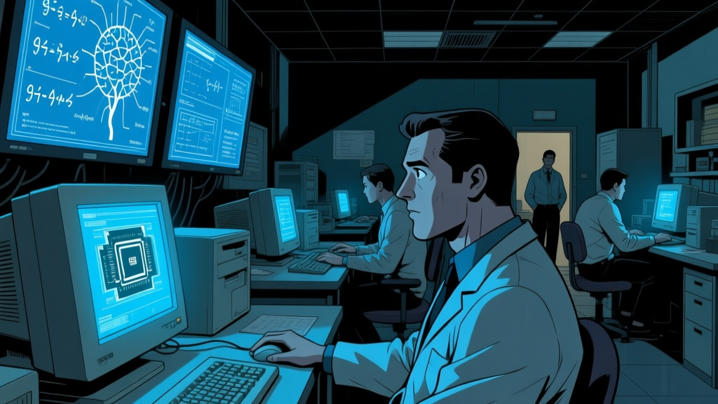 Scientists Analyzing Data in a High-Tech Lab