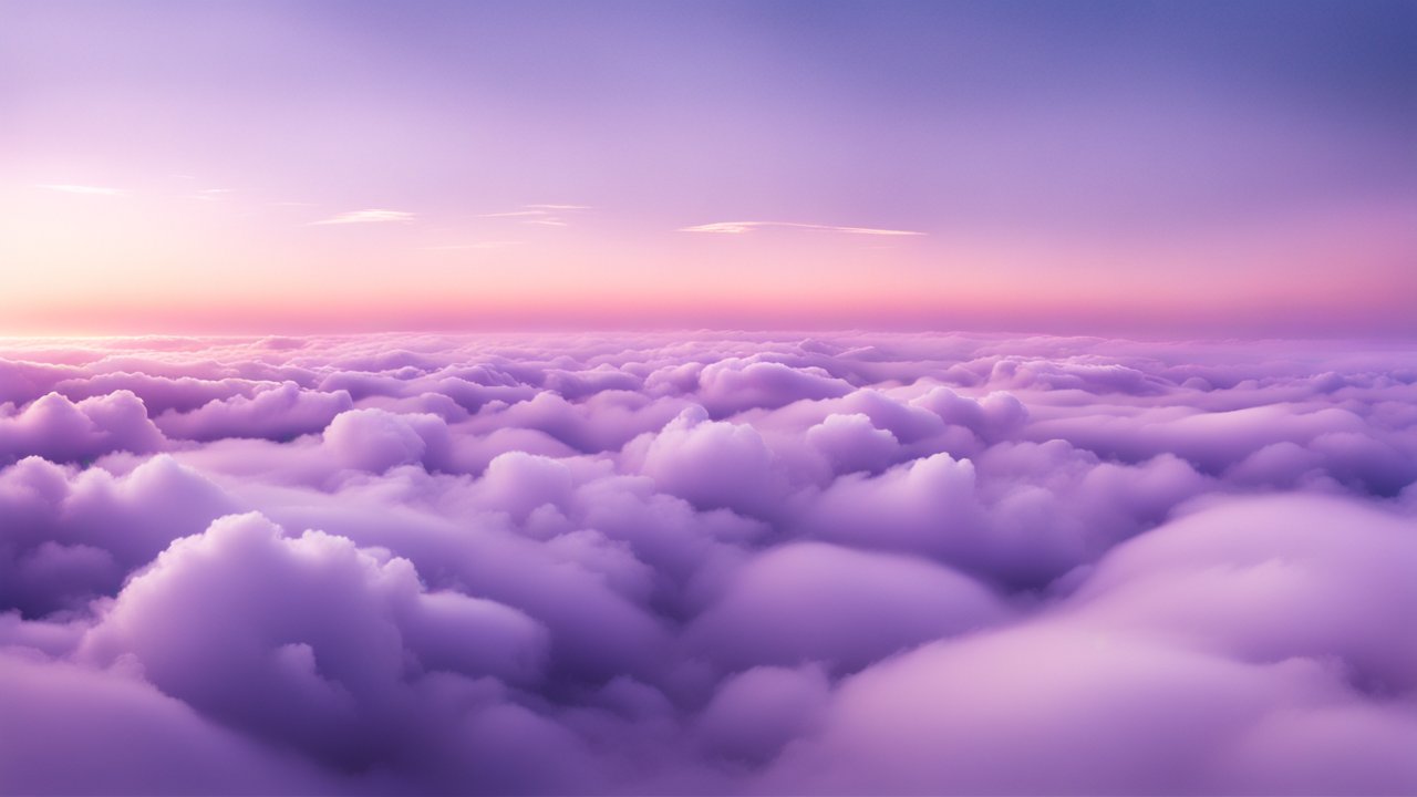 Sea of Soft Purple Clouds at Sunrise