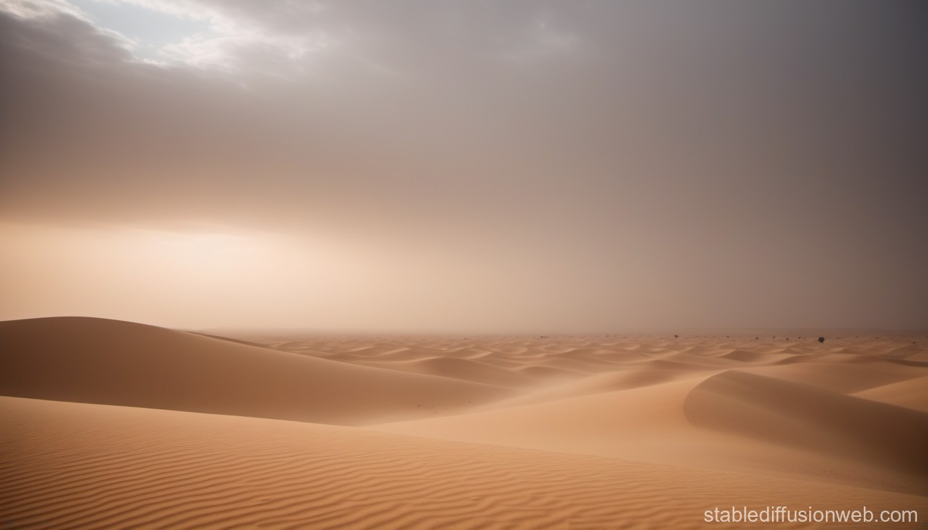 Serene Desert Landscape at Dusk