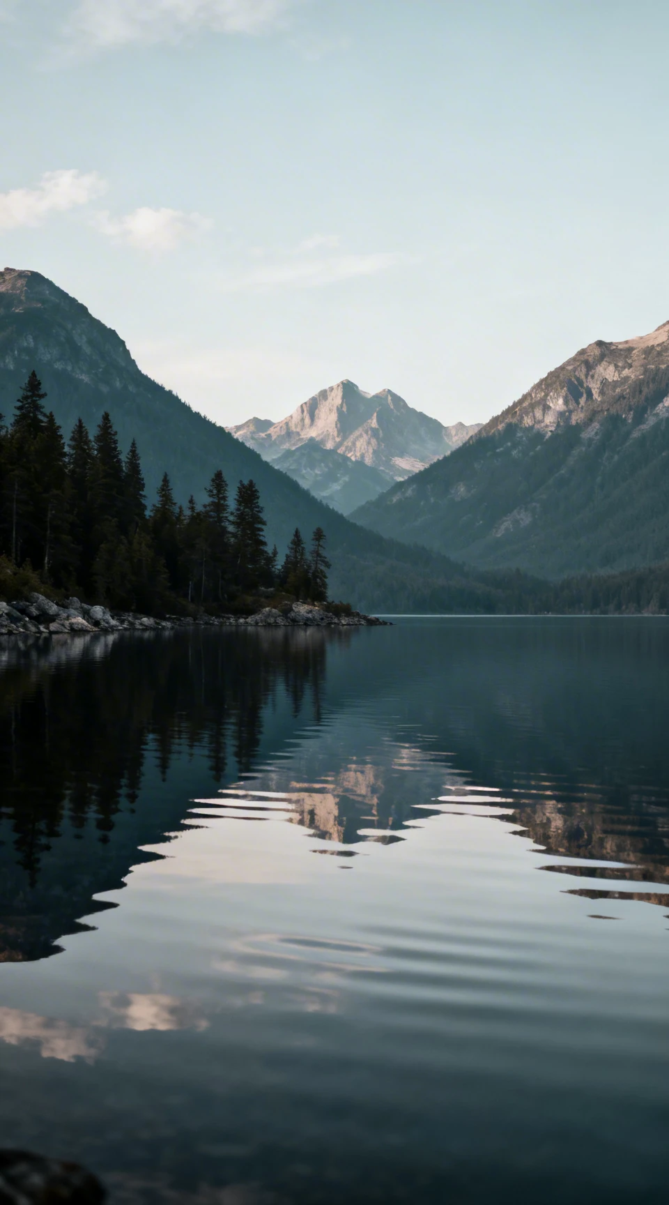 Serene Mountain Lake with Majestic Reflections