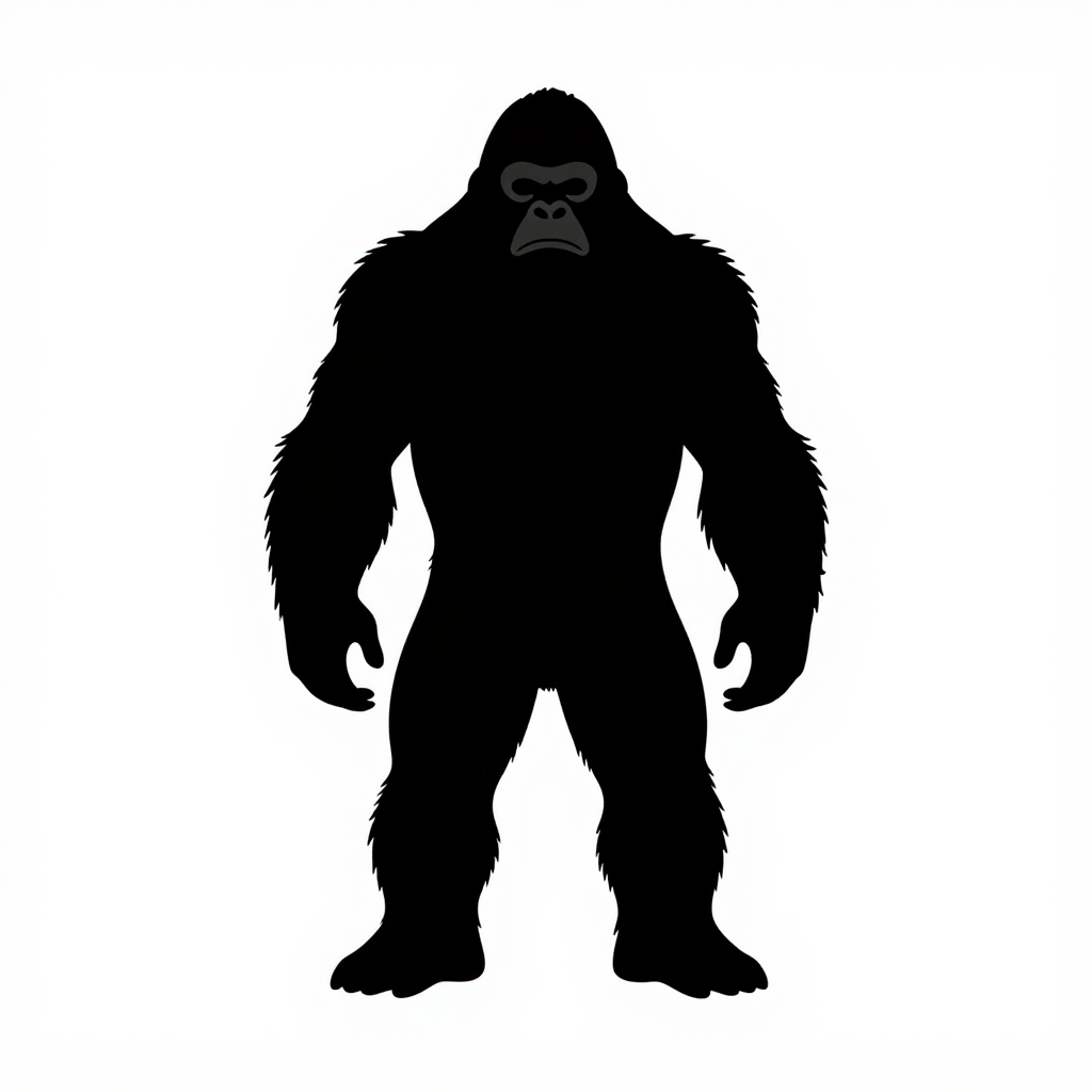 Silhouette of a Sasquatch Creature