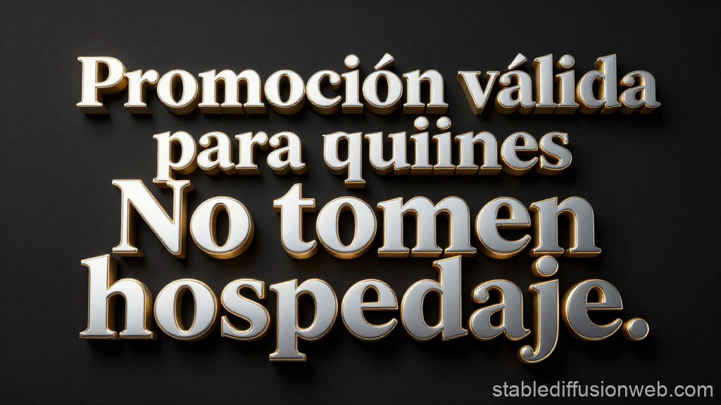 Silver Typography Promotion Phrase in Spanish