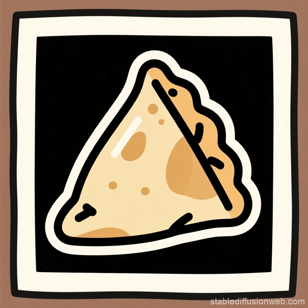 Simple Art Samosa Illustration