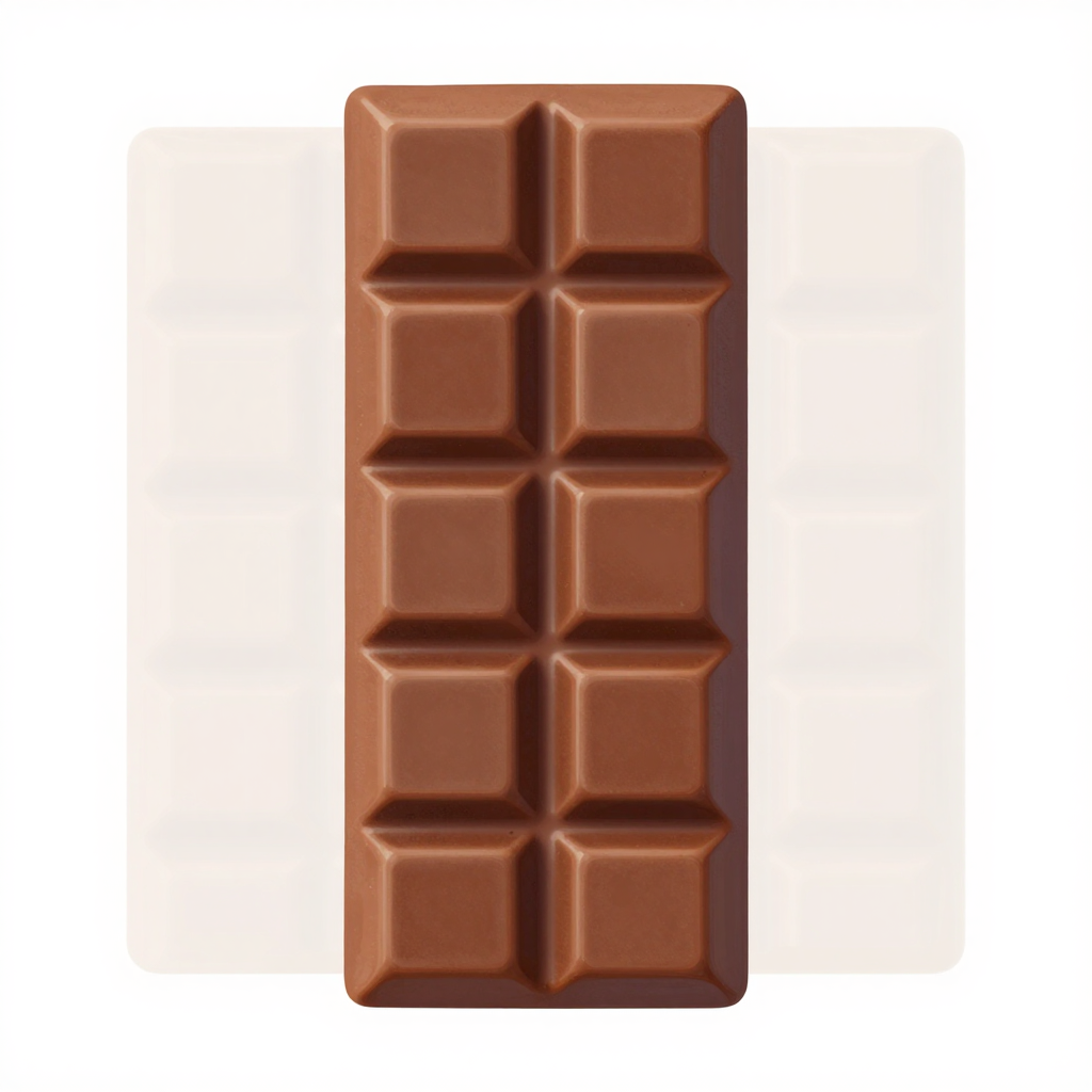 Simple Milk Chocolate Bar Illustration