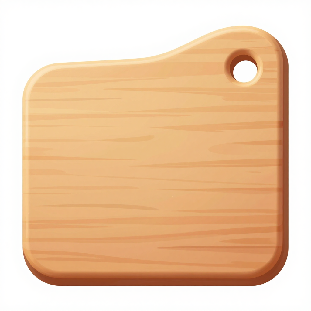 Simple Wooden Cutting Board with Rounded Edges