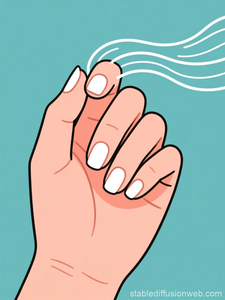 Simplified Illustration of Hand Holding Wind