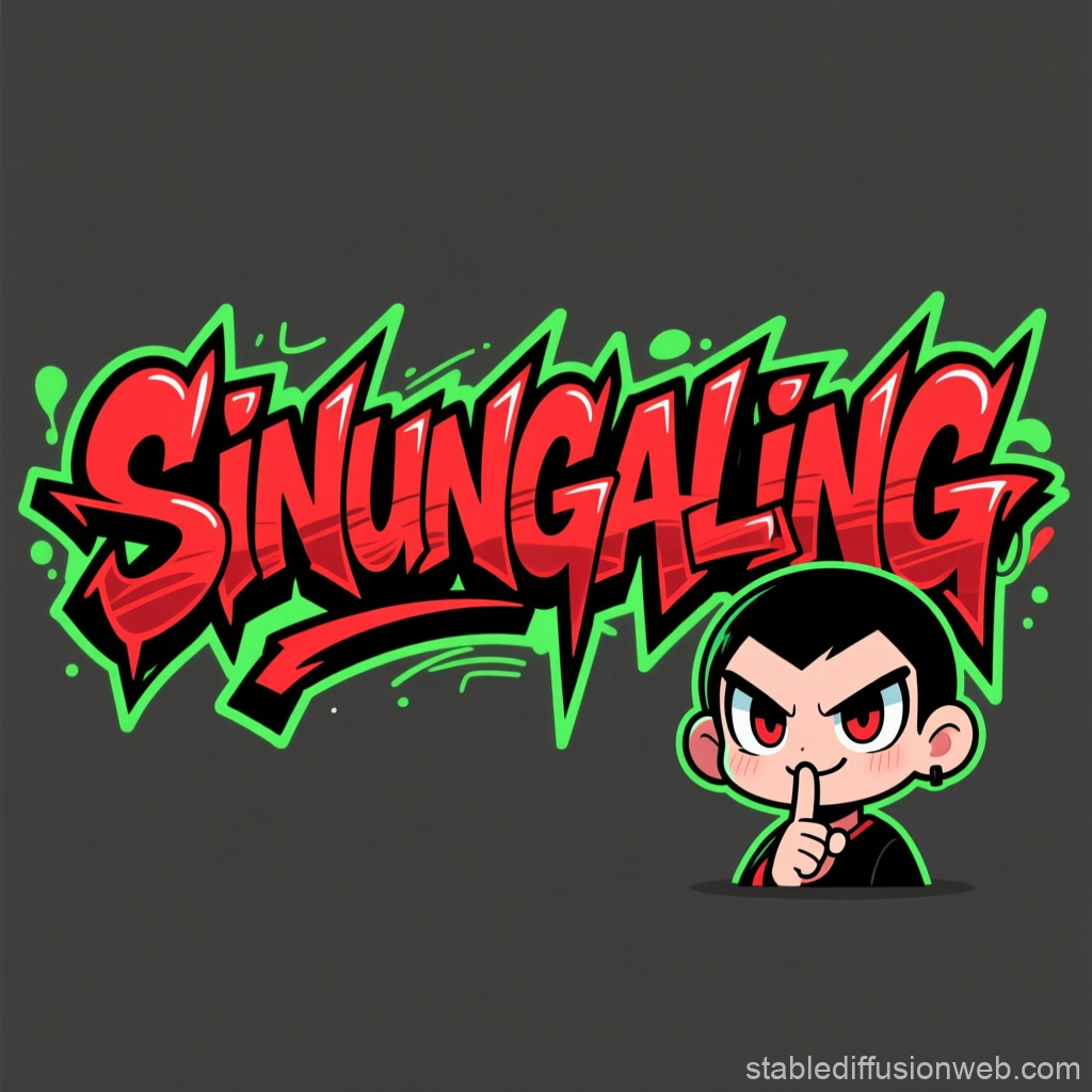 Sinungaling Graffiti with Anime Character