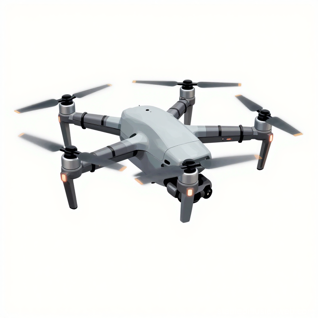 Sleek Modern Drone with Four Rotors