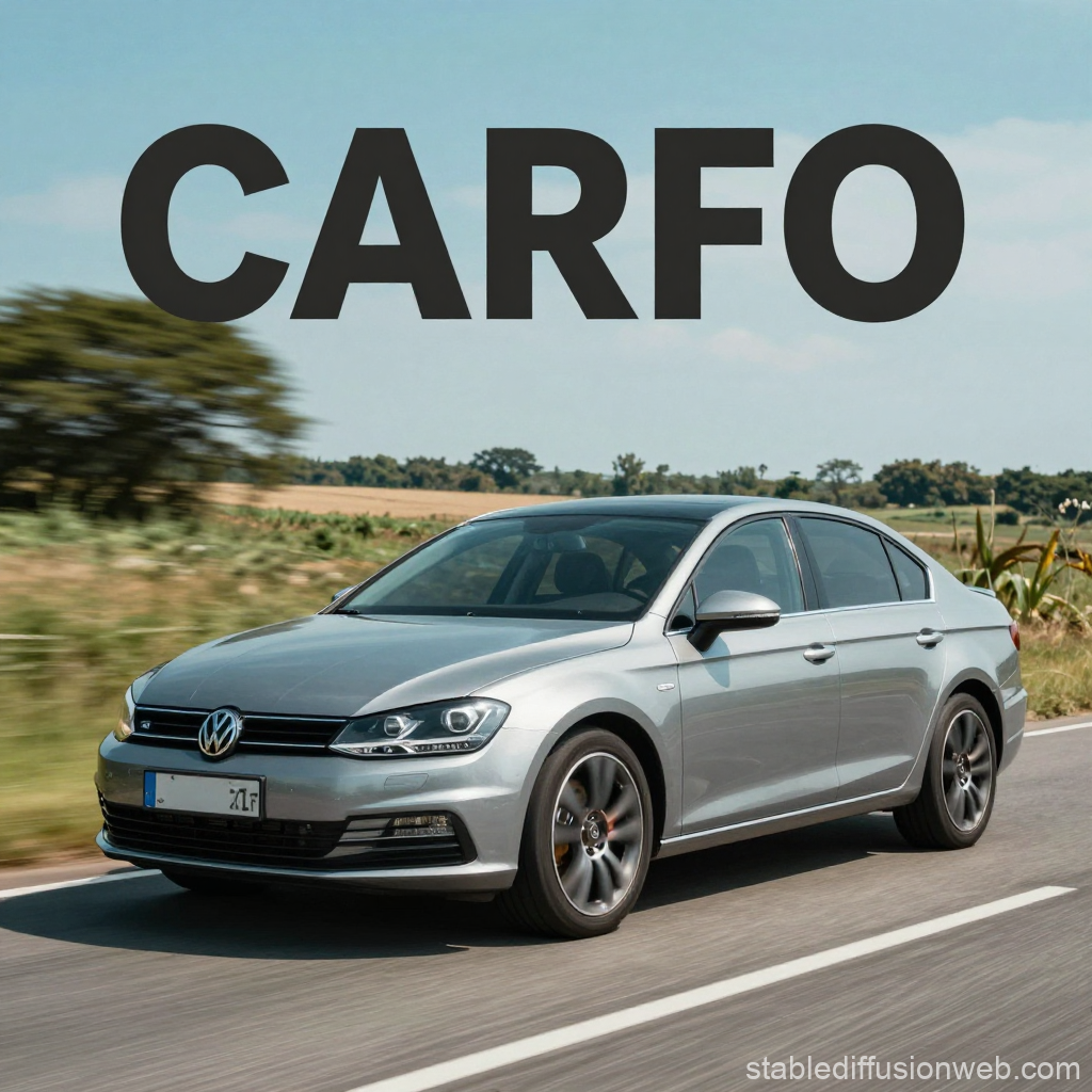 Sleek Silver Volkswagen Sedan Driving on Open Road