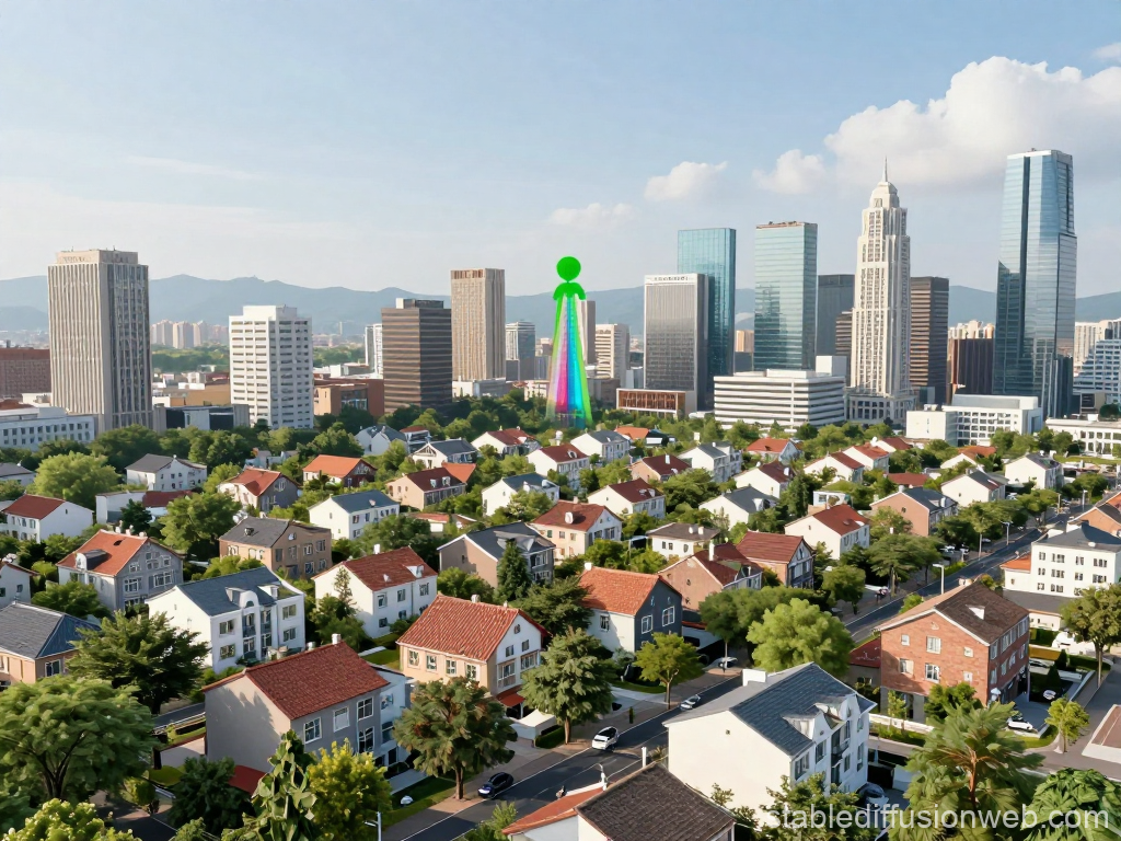 Smart Ecological Human Town with Modern Skyline