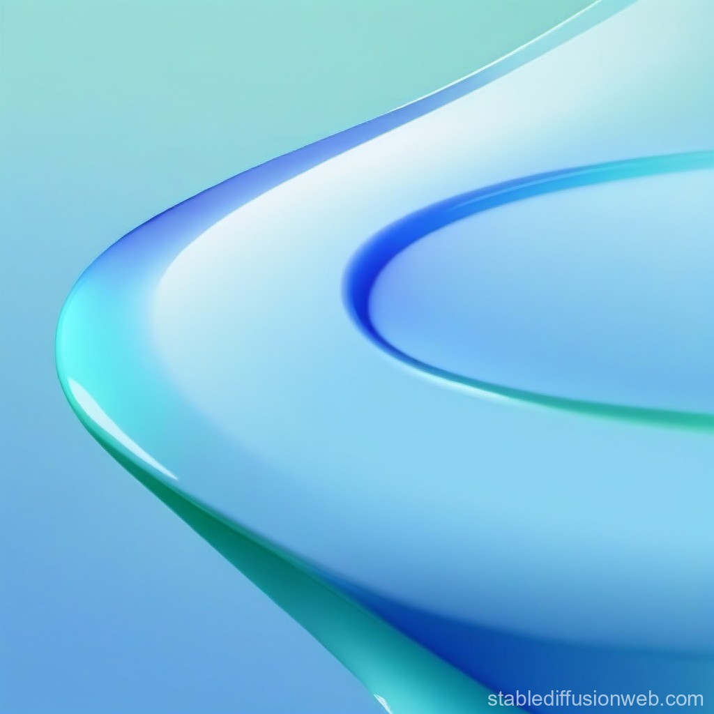 Smooth Abstract Curves in Blue and Green Gradient