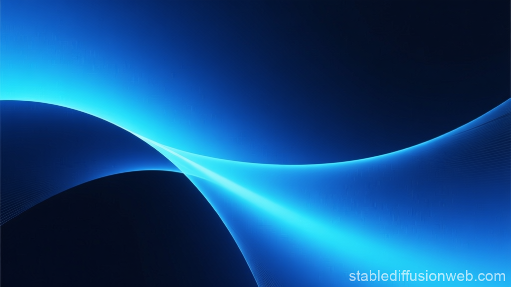 Smooth Blue Abstract Gradient Wave