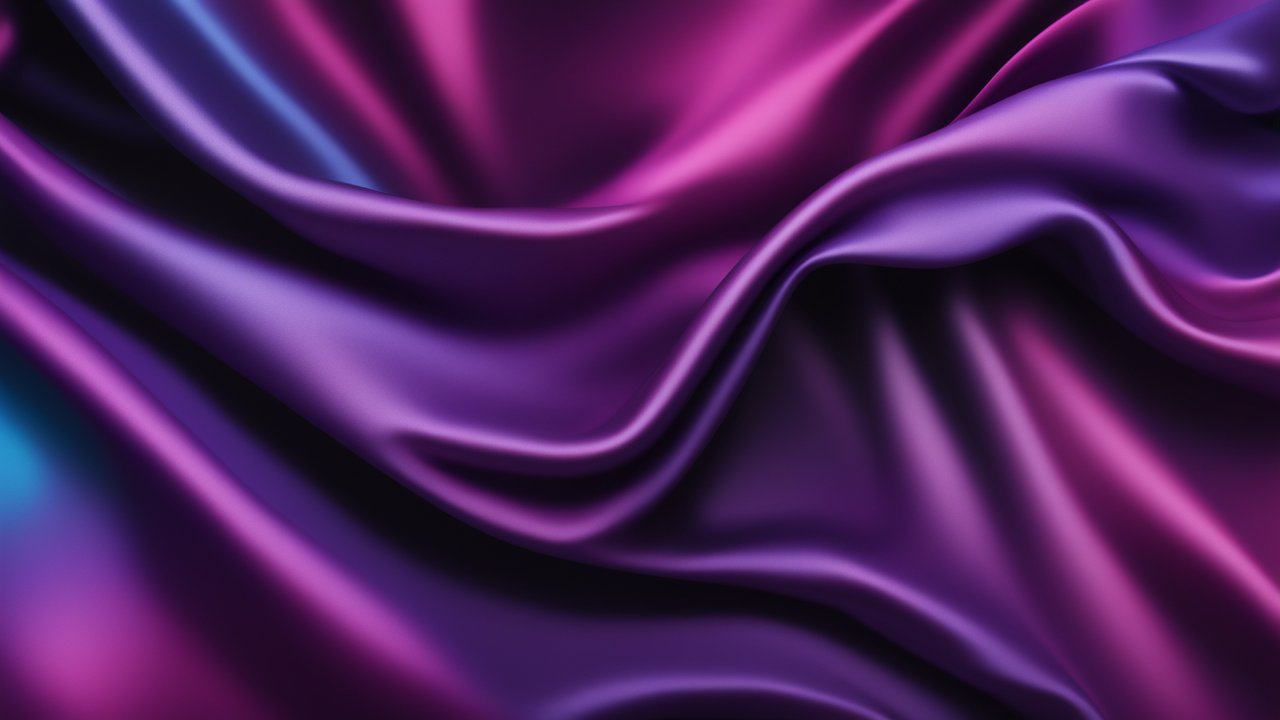 Smooth Satin Fabric in Blue and Purple Shades