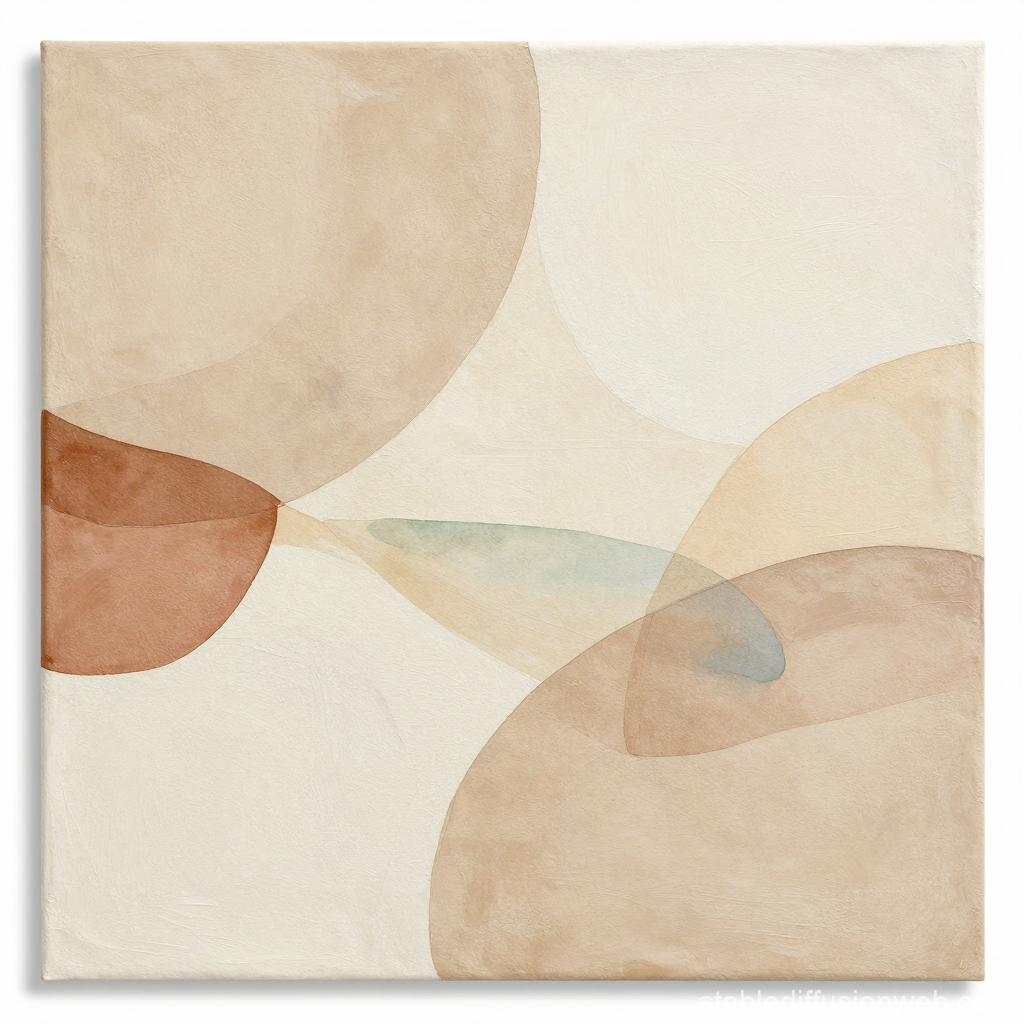 Soft Earth-Toned Abstract Wall Art