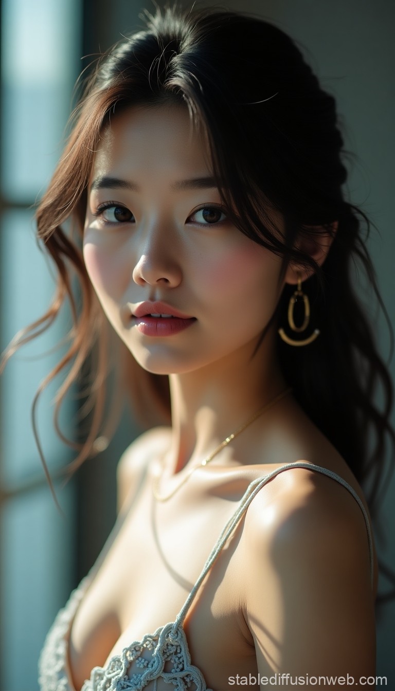 Soft Natural Light Portrait of a Young Woman