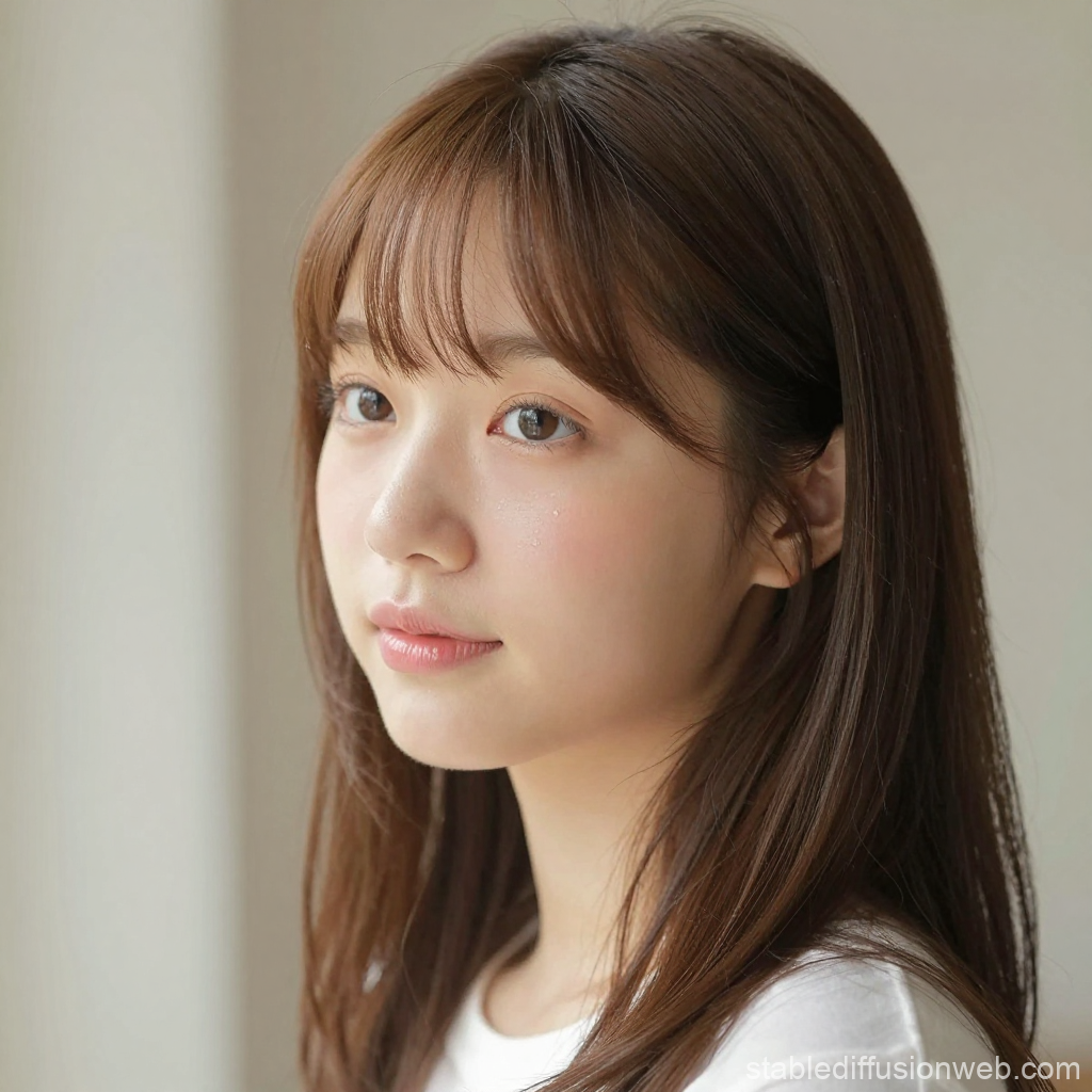 Soft Natural Portrait of a Young Woman