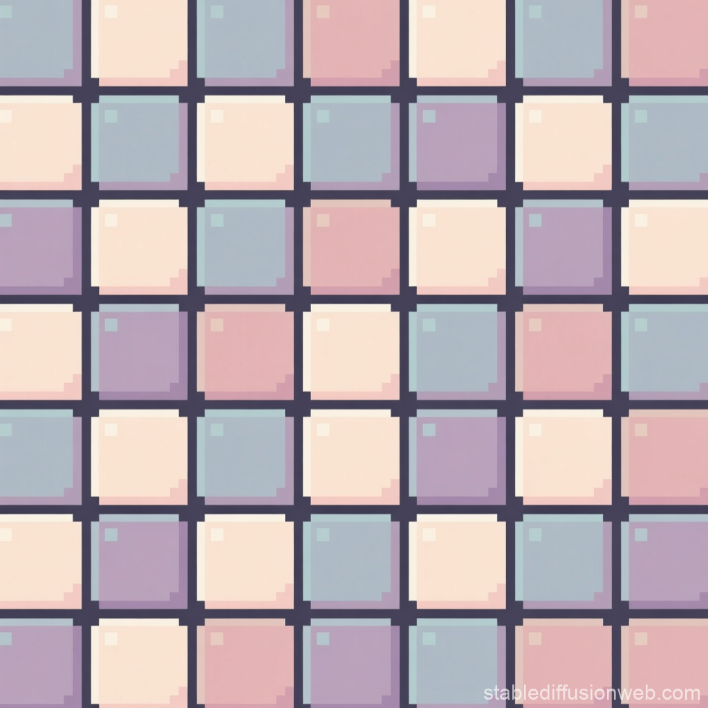 Soft Pastel Pixelated Checkerboard Pattern