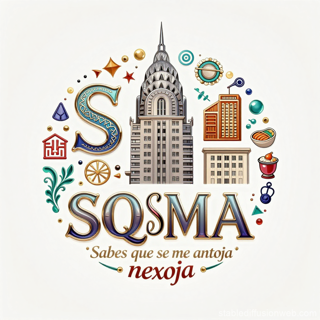 SQsMA Mexican Logo Design with Iconic Architecture and Food Elements