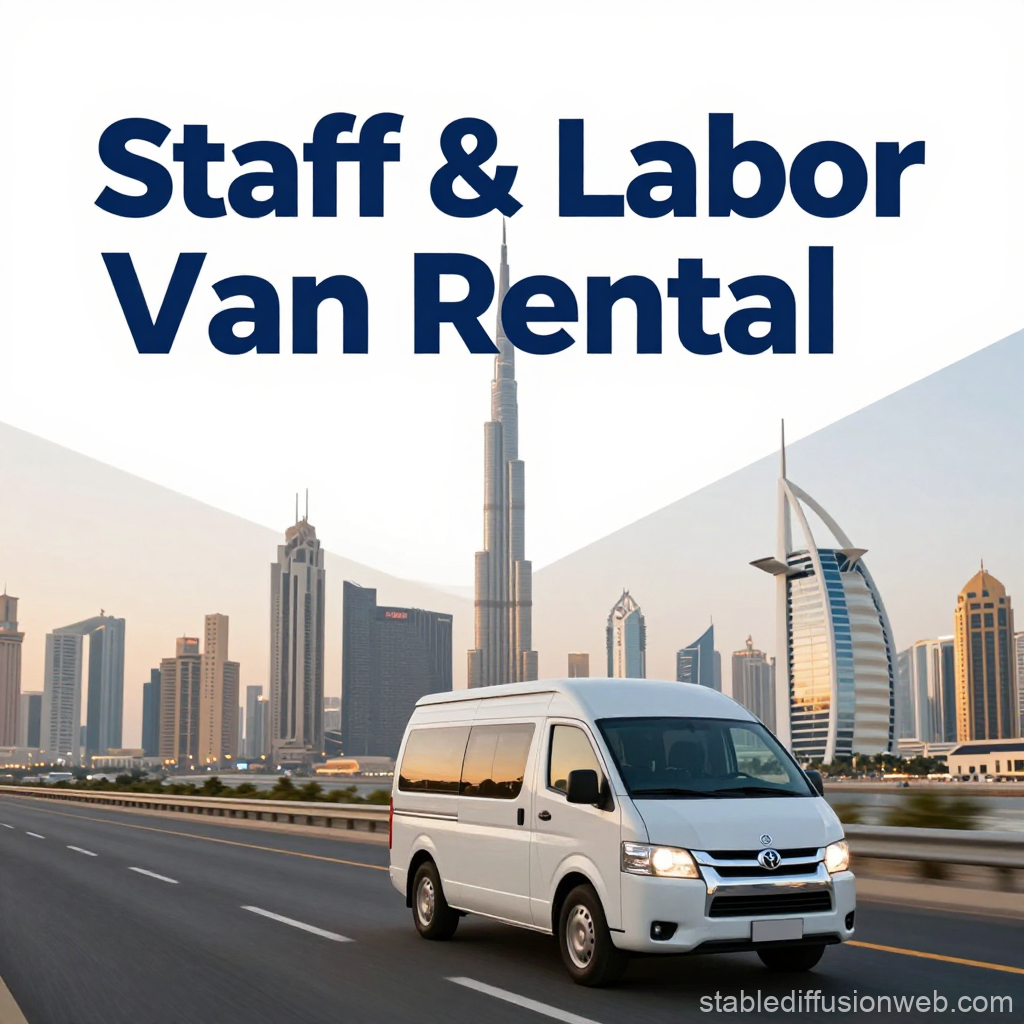 Staff & Labor Van Rental in Dubai at Sunset