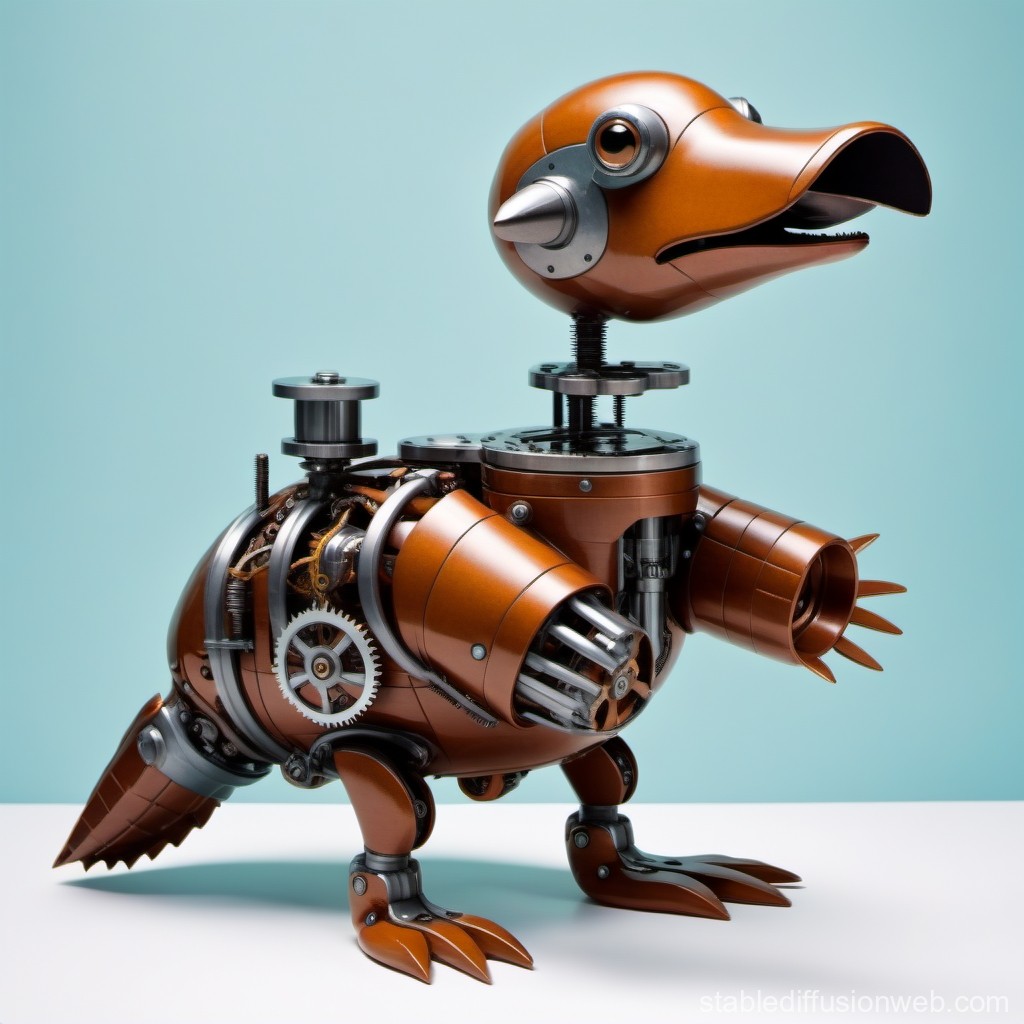 Steampunk Mechanical Duck Robot