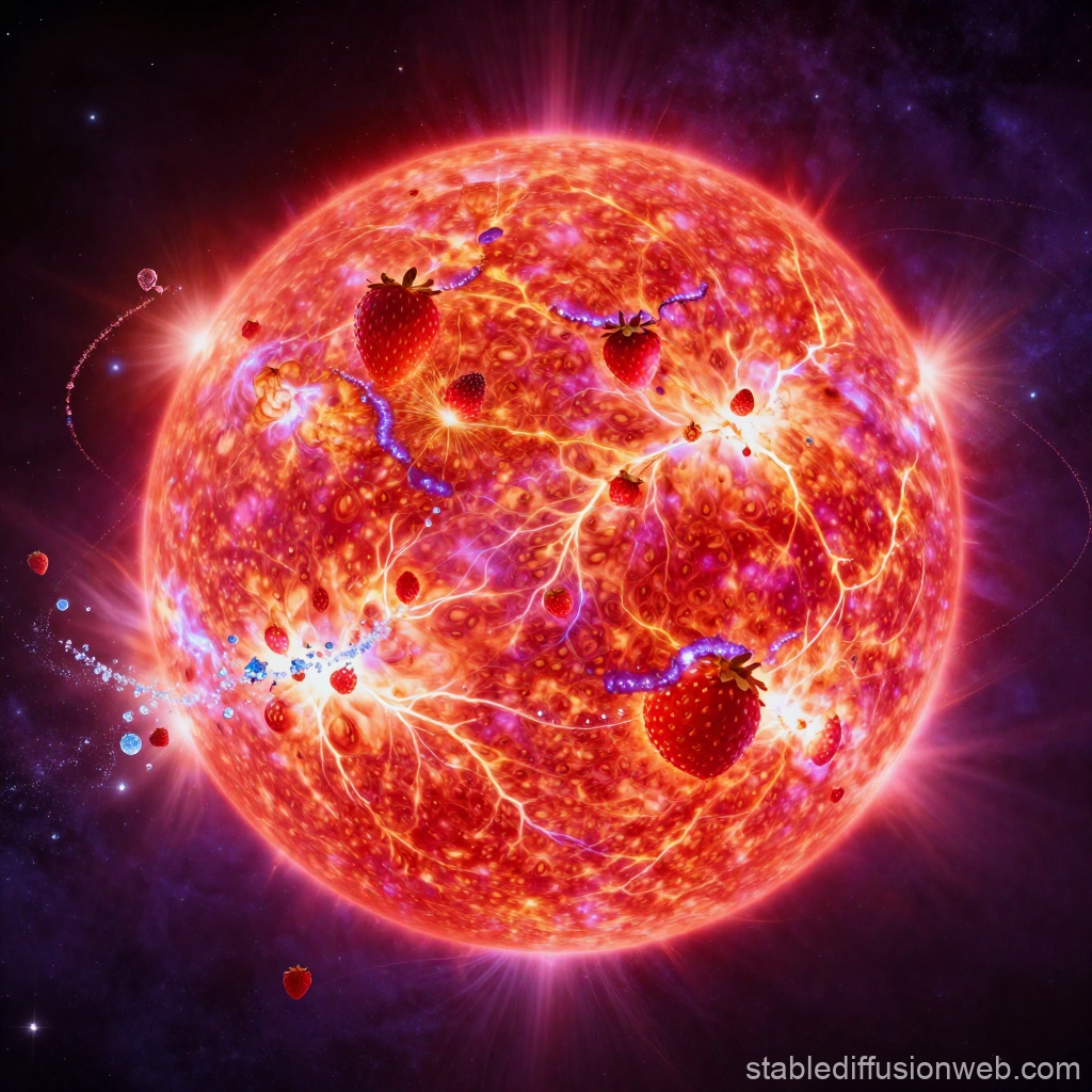 Strawberry Sun in a Cosmic Burst