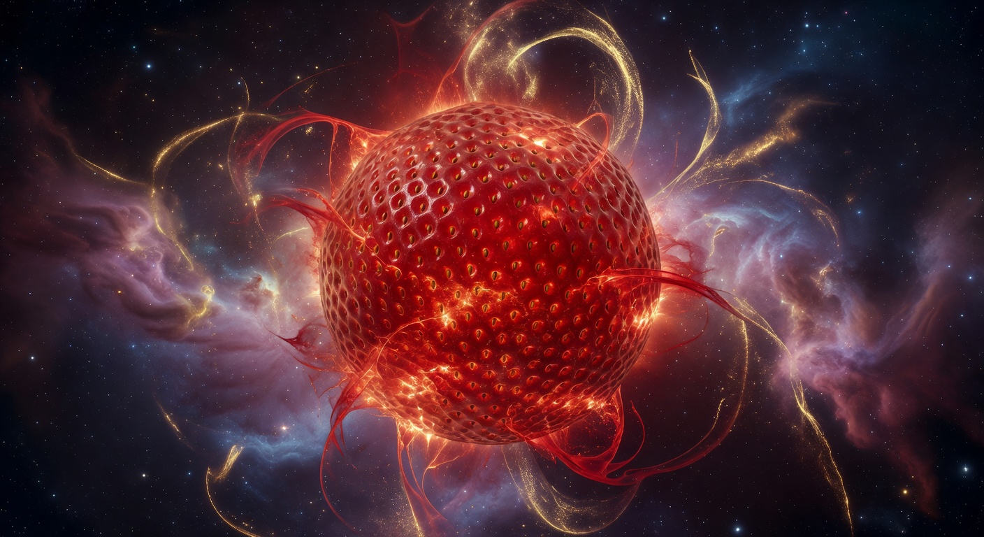Strawberry Sun in Cosmic Macro