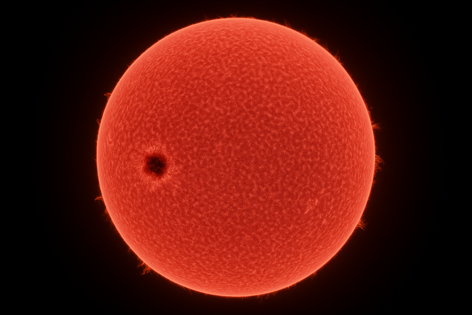 Strawberry Sun Macro Astrophotography