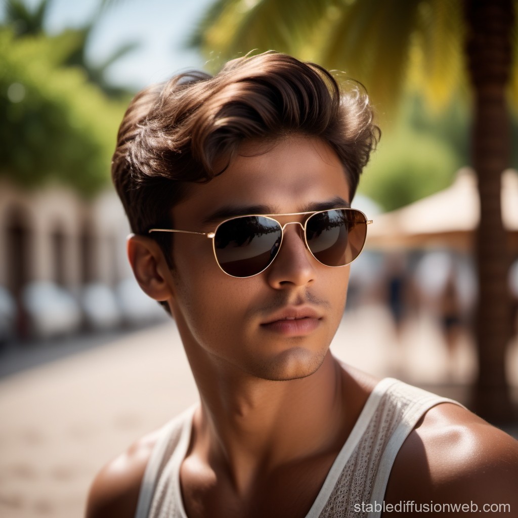 Stylish Young Man Wearing Sunglasses Outdoors