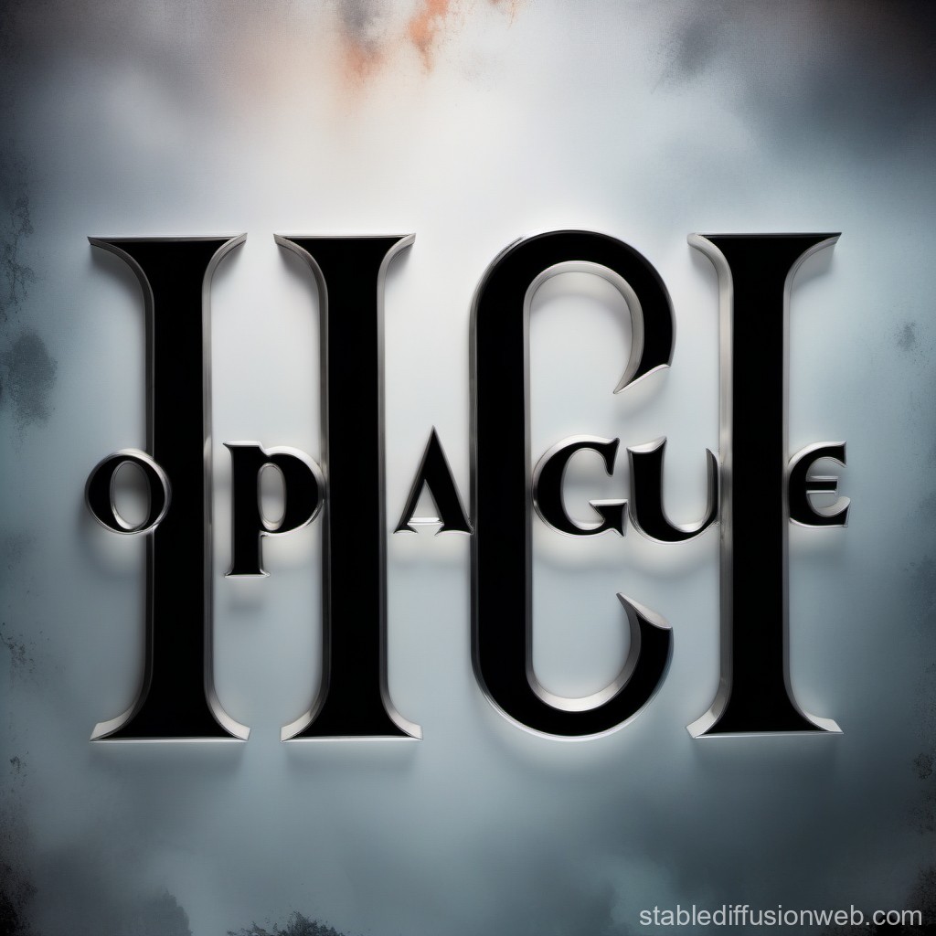 Stylized 3D Text Art of the Word 'Plague'