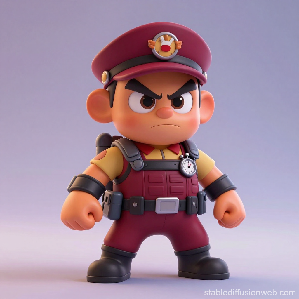 Stylized Captain Corti Character in 3D Render