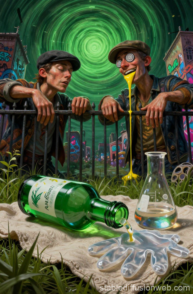 Surreal Lab Experiment in Urban Alley