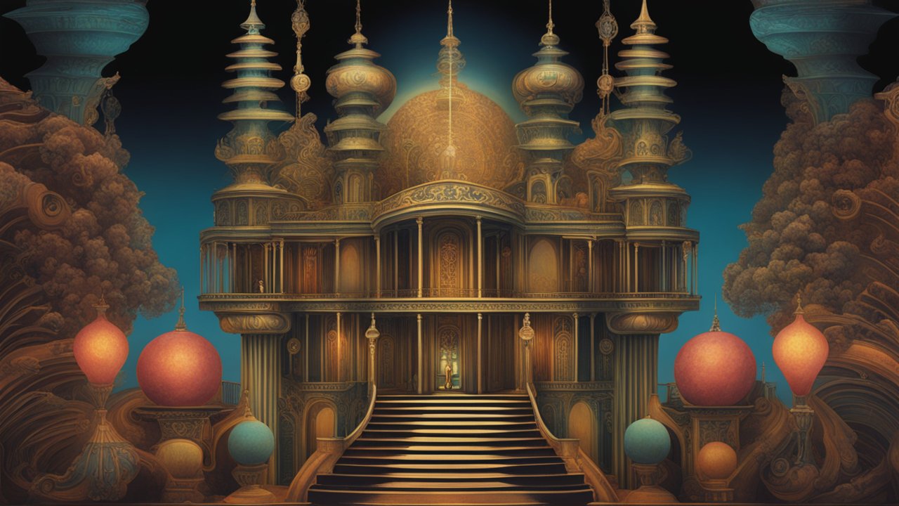 Surreal Ornate Palace with Mystical Architecture