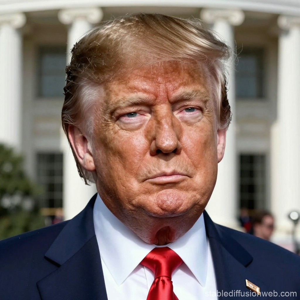 Surreal Portrait of a Man with Intense Expression